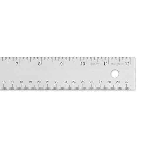 Alumicolor 12-inch Non Slip Standard Aluminum T-Square for Art Framing & Drafting, Silver - size: 12-inch