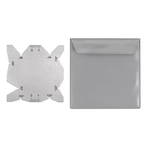 HARFINGTON Drill Bit Angle Gauges 60°-160° Drill Sharpening Gauge, Stainless Steel Angle Measuring Gage