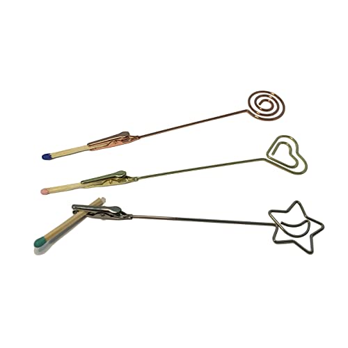 Versatile 5.9" Length Matchstick Extenders(Pack of 3PCS), Multi-Functional Alligator Clips, Bracelet Tool Jewelry Helpers, Picture Memo Note Photo Stand