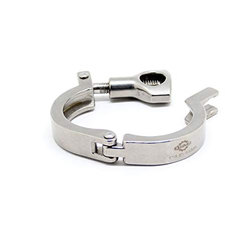 TC 1.5" Tri Clamp with Wing Nut Stainless Steel 304 Heavy Duty Sanitary Clamp Single Pin(2 pack) - size: 1.5 inch(2 pack)