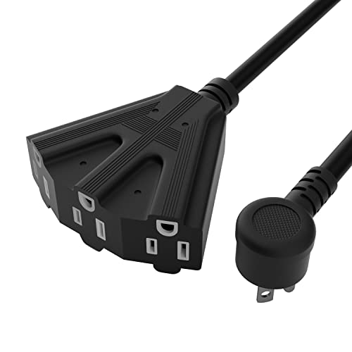 Outdoor Extension Cord 25FT with 3 Outlets, 3 Prong Power Grounded, 14AWG - size: 25FT, style: 14AWG (14 Gauge)