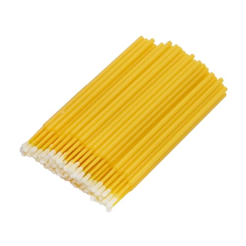 Saihisday Touch Up Paint Brushes for Automotive Paint Chip Repair Disposable Micro Applicators 2.5MM Yellow 100PCS - color: Yellow