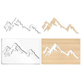 Mountain Router Template Acrylic Router Template for Woodworking Inlay Template Charcuterie Board Decorative Router Templates - style: Mountain