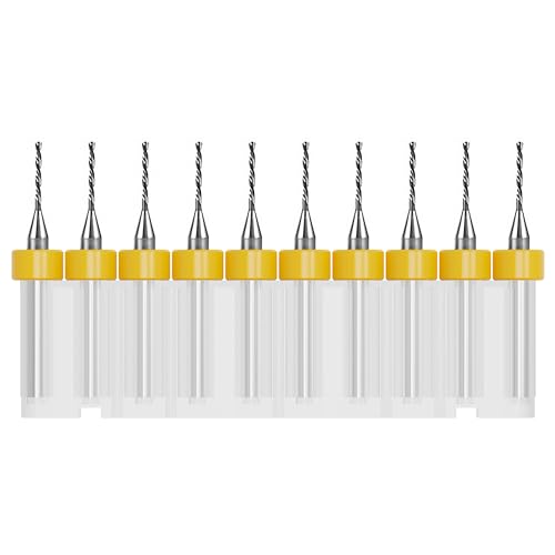 10 Pcs PCB Drill Bits Set, 1/8" Shank 1mm - size: 1.0mm