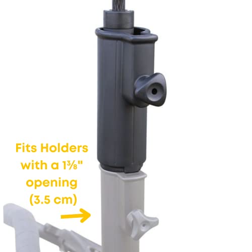 Foretra - Umbrella Holder Extension – Extender Will fit Most Golf Push Cart or Golf Power Cart Standard Umbrella Holder with a 1 3/8" Opening See Pictures