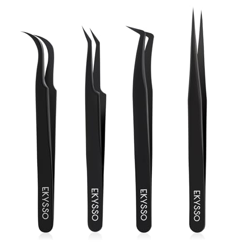 Eyelash Tweezers for Lash Extensions, Professional Lash Tweezers Kit
