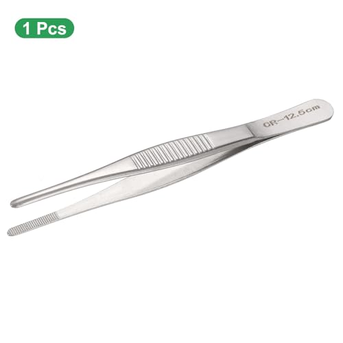 HARFINGTON Stainless Steel 4.9" Tip Multi-Purpose Tongs Silver - size: 4.9 x 0.4 x 0.07 inch