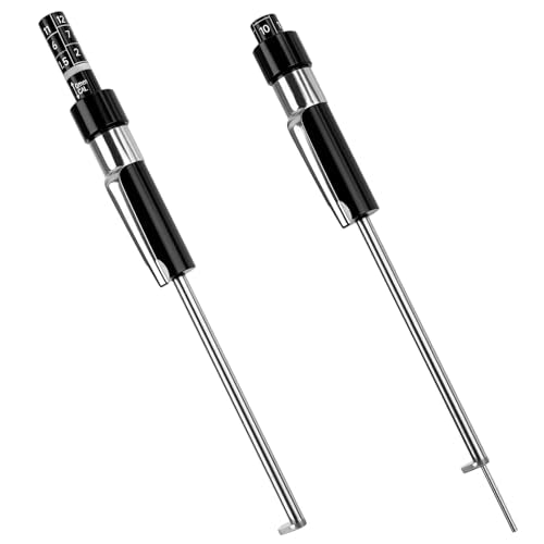2 Pcs Car Brake Pad Thickness Measure Tool, 1.5mm-11mm Scale Brake Pad Gauge, Auto Brake Pad Detection Pen for Internal External Use