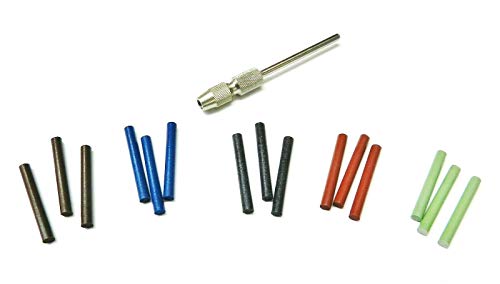 3mm Silicone polishing pins 15PC Assortment Polishing Points of 5 Grades & Chuck Mandrel Made in Germany