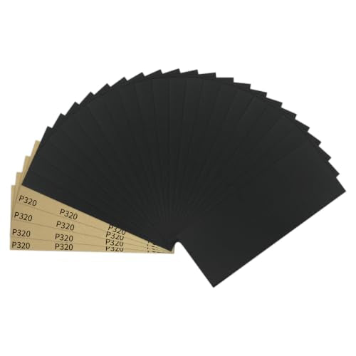 Sandpaper 320 Grit 25 Sheets, Wet Dry Sand Paper 9 x 3.6 Inch - style: 320 Grit 25PCS