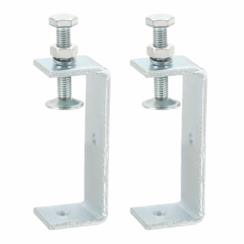 HARFINGTON 2 Pcs Carbon Steel C Clamps 100mm Square Tiger Clamp Adjustable - size: 100mm