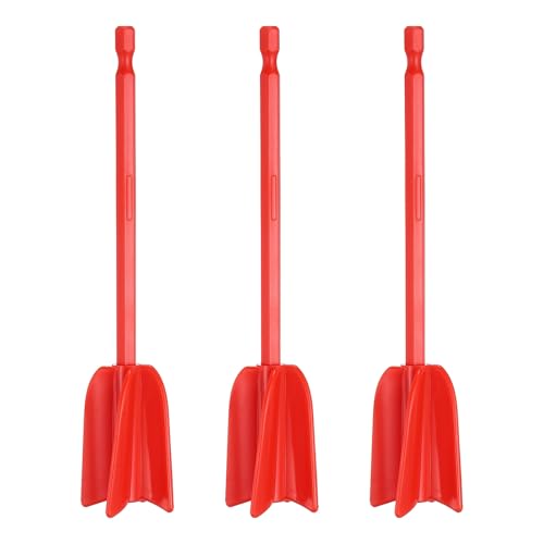 PATIKIL 3Pcs Silicone Resin Mixer Paddles, 6.5" Paint Stirrers, Red - color: Red, size: 6.5"