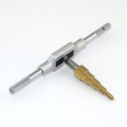 Compatible with Great Planes 4-Step Propeller Shaft Reamer Standard 4 6 8 10 12MM Opener Drill RC Tools(Reamer and Wrench) - size: Reamer and Wrench
