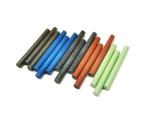 2mm Silicone Pin Polishing Points 15Pc Assortment of 5 Grades and Chuck Mandrel