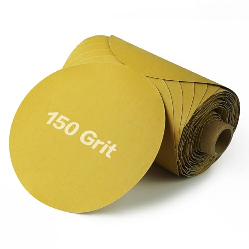 PSA Sanding Discs 6 Inch Adhesive Backed Sandpaper 100 Pack 150 Grit Self Adhesive Sanding Discs for DA Sander Self Stick for Wood, Auto Body Repair, Paint, Metal, and Plastic - style: 150 Grit