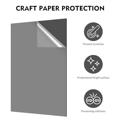 Laser Engraving Blank Gray ABS Double Color Plastic Sheet (Gray) - color: Gray