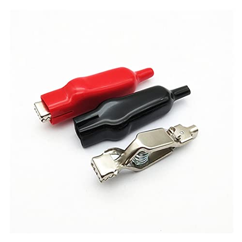 10Pack 20A Insulated Alligator Clips Electric Circuit Test Testing Crocodile Clamps(5 Red+5 Black)