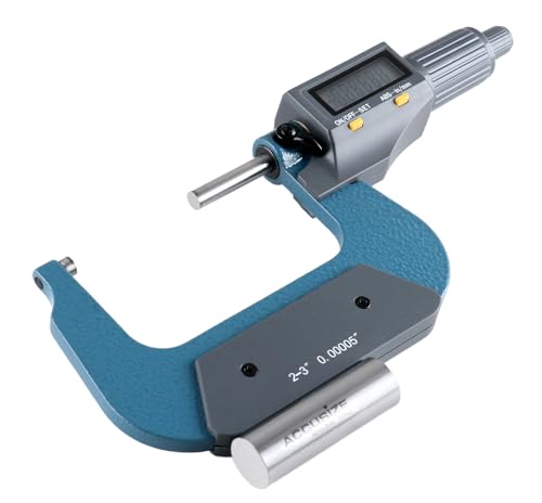 Accusize Industrial Tools Outside Micrometer, 2-3 in/50-75 mm, MD71-0003 - size: 2-3"