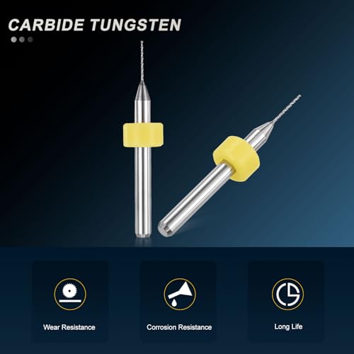PATIKIL 30 Pack 0.55mm Micro Drill Bits Carbide Tungsten Steel - size: 0.55mm