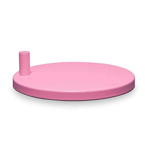 Neatfi 9.84-Inch Round Weighted Lamp Base, 19.62 lbs (Pink) - color: Pink