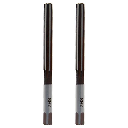 Utoolmart Hand Reamer 7mm Alloy Tool Steel H8 6 Straight Flutes 9Crsi Hand Milling Cutter Tool 2pcs - size: 7mm(2pcs)
