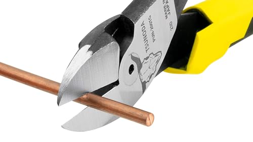 Tsunoda PUN-200TG, High-Leverage Sharp Edged Cutting Pliers 8-inches (200mm) - size: 200mm, style: TG Model