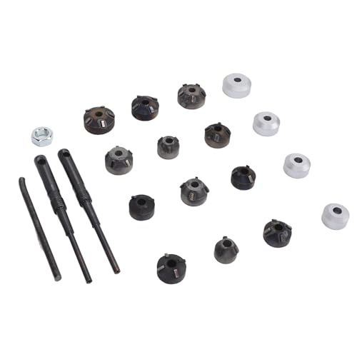 Valve Seat Reamer Tool Kit - Alloy Steel Universal for 20-30mm Valves, Includes 12 Sizes & 4 Heads