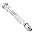 HARFINGTON Hand Drill 0.3mm -3mm Aluminum Swivel Head Pin Vise,Silver