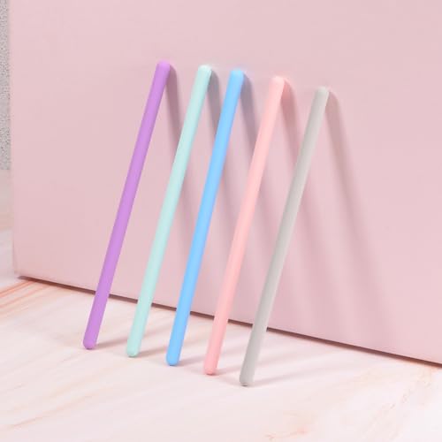 HARFINGTON 2Pcs Silicone Stir Sticks 5.5" Reusable Stirring Rods for Mixing Epoxy Resin Liquid Paint Arts DIY Crafts, Pink - color: Pink