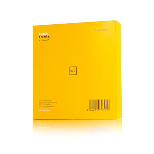 KOCHCHEMIE - Fine Cut Pad V2 - Medium Abrasive Sponge for Removing Moderate Weathering & Scratches; Long-Lasting Compression Hardness; Contours Easily (150mm x 23mm) - size: 150mm