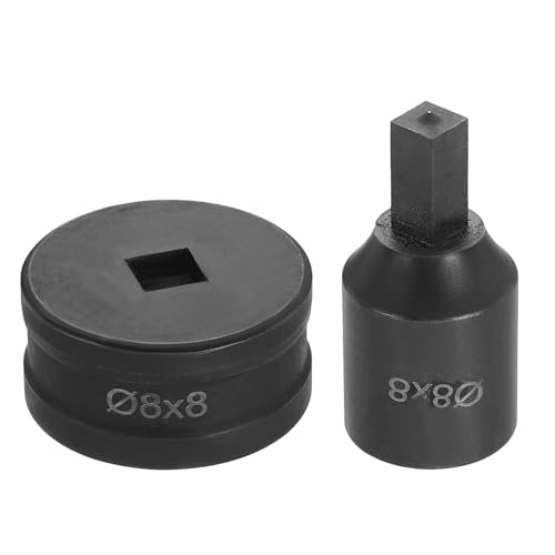 HARFINGTON Hydraulic Hole Punch Die 8x8mm Square Hole 40Cr Steel Electric Punching Kit for CH70 Electric Punching Machine, Black - size: 8x8mm