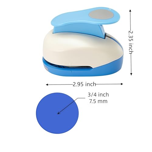 3/4 Inch Circle Punch 19mm Circular Cutter Tool Circle Hole Punch Handmade Paper Craft Lever Punches for Paper Crafts DIY Handmade Crafting Scrapbooking,Cardstock,Greeting Cards Arts Fun Projects - color: Circle-3/4