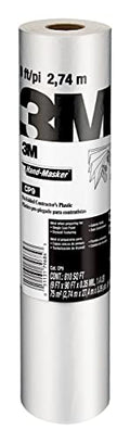 3M Hand-Masker Contractor's Plastic Film, 108" in x 90' Feet, Unfolds to Full Width, Contains Job Site Dust & Overspray, For Painting, Drywall Texturing, Wall Finishing & Floor Standing, 1 Roll (CP9)
