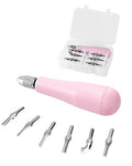 UCEC Pink 6-Blade Linocut Carving Kit for Stamp Making & Block Printing - color: 1pc Linoleum Knife(pink)