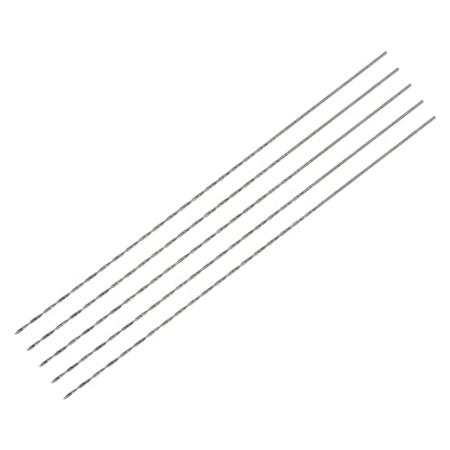 uxcell 5 Pcs 0.7mm Mini Micro Twist Drill Bits, High-Speed Steel Straight Shank Extra Long Drill Bit 100mm for Aluminum Alloy - size: 1.2x100mm
