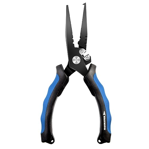 KastKing Intimidator Fishing Pliers, Saltwater Resistant Fishing Gear - color: H:7" Split Ring W/ Braid Cutters - Heavy Duty
