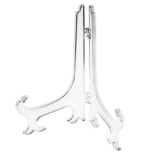 Super Z Outlet Plastic Easels 12 Pack Clear Easel Stands Easel Display Stand for Photo, Place Card, Collectibles, Light Items - Perfect for Wedding Cards, Party, Home, Party Decorations (8 Inches) - size: 8 Inches