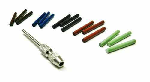 2mm Silicone Pin Polishing Points 15Pc Assortment of 5 Grades and Chuck Mandrel