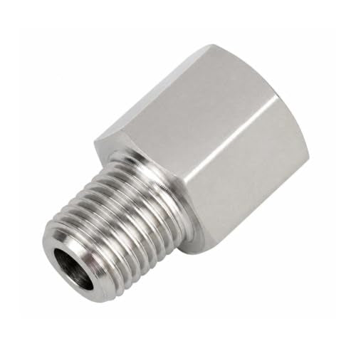 Yoebor 304 Stainless Steel Pipe Adapter 1/4" G Female to 1/4" NPT Male 2pcs - color: 2 Pcs, size: 1/4" NPT Male x 1/4" G Female Thread