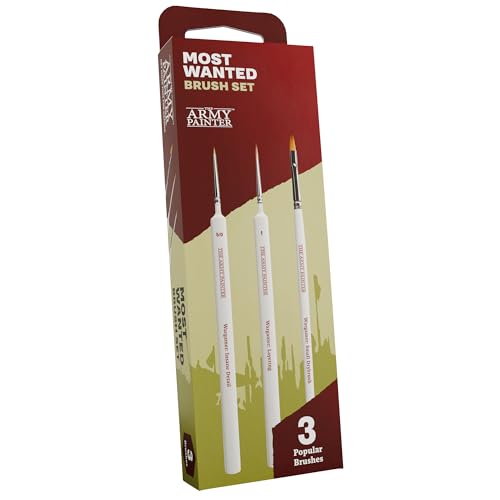 The Army Painter, Most Wanted Brush Set, 3 sizes Miniature Wargamer Brushes