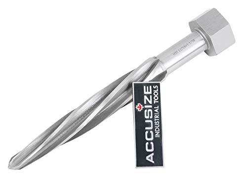 Accusize Industrial Tools H.S.S. Aligning Reamer - 11/16'' Diameter, 4-1/2'' Flute Length, 6-1/2'' OAL, Hex Shank, Spiral Flute, 0523-6025 - size: 11/16 inch