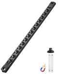 ALOANES Magnetic Socket Organizer, 1/4" Rail 14 Clips (Black, 1PC) - color: Black, size: 1PC, 1/4-Inch Drive