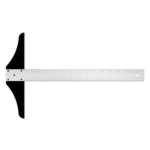 Alumicolor 15-inch Non Slip Standard Aluminum T-Square for Art Framing & Drafting, Silver - size: 15-inch