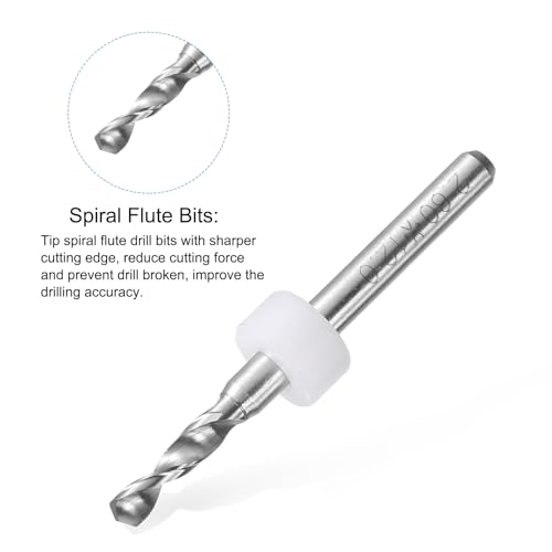 uxcell PCB Drill Bits 2.6mm Tungsten Carbide Rotary Tool Jewelry CNC Engraving Print Circuit Board Micro Drill Bits 1/8 Inch Shank 5 Pcs - color: White, size: 2.6mm