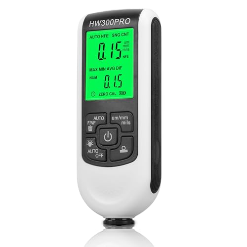 New Digital Coating Thickness, Ultra high Probe, Paint Mil Thickness Meter for Automotive Paint Thickness Measurement, Measuring Range: 0 to 2000UM(White)