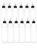 EOSAU 12 Pcs 8oz Clear Plastic Squeeze Bottles for Liquids, Twist Top Cap - color: Clear, size: 8oz 12Pack