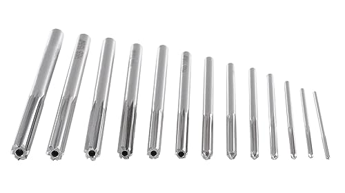 Accusize HSS 6542 Chucking Reamer Set, 13 Pc, 1/16 in to 1/4 in