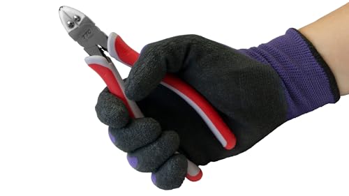 Tsunoda TH-150NC Flush Cutters for Zip Ties and Soft Wire, Wire Cutters with Lead Catcher for Clean, Safe Trimming, 6-Inch - size: 150mm