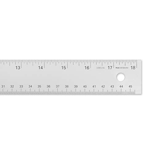 Alumicolor 18-inch Non Slip Standard Aluminum T-Square for Art Framing & Drafting, Silver - size: 18-inch