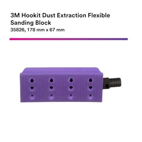 3M Hookit Dust Extraction Flexible Sanding Block 35826, 178 mm x 67 mm - size: 178 mm x 67 mm, style: Flat